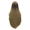 Premium Wig - Two-tone Tortilla Brown Long Straight Lace Front Wig-Lace Front Wig-UNIQSO