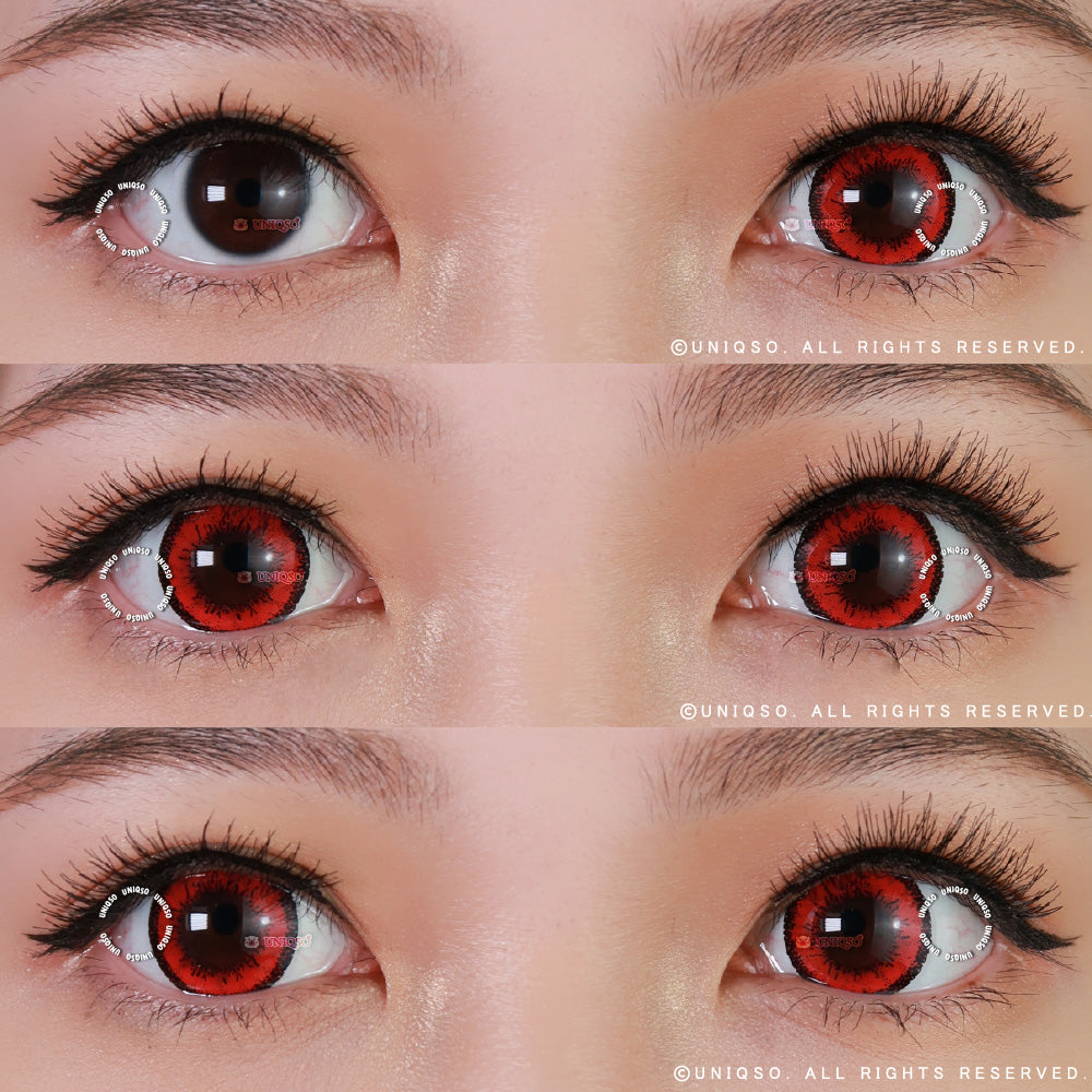 Western Eyes Dolly+ Red (1 lens/pack)-Colored Contacts-UNIQSO UK