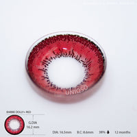 Western Eyes Dolly+ Red (1 lens/pack)-Colored Contacts-UNIQSO UK