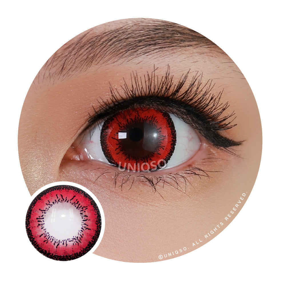 Western Eyes Dolly+ Red (1 lens/pack)-Colored Contacts-UNIQSO UK
