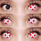 Sweety Crazy White Cross Red Eye (1 lens/pack)-Crazy Contacts-UNIQSO