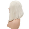 White Pearl Velvet Front Lace Bob Wig-Lace Front Wig-UNIQSO UK