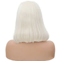 White Pearl Velvet Front Lace Bob Wig-Lace Front Wig-UNIQSO UK