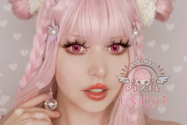 Anime Yandere Pink by KleinerPixel (1 lens/pack)-Colored Contacts-UNIQSO