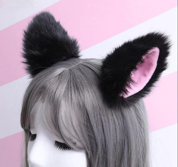 Anime Cosplay Ears Faux Fur Clip-on-Cosplay Accessories-UNIQSO