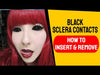 Sweety Black Sclera Contacts Sabretooth/Blackout/Black with Prescription (1 lens/pack)