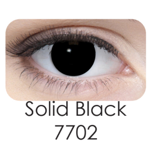 Coscon Crazy with Power - Solid Black (1 lens/pack)-Crazy Contacts-UNIQSO