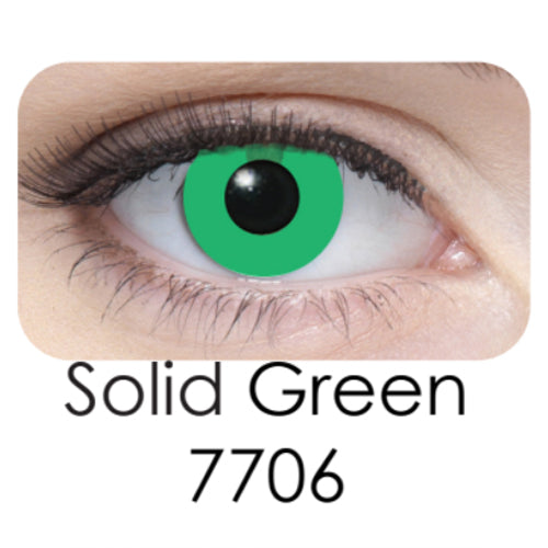 Coscon Crazy with Power - Solid Green (1 lens/pack)-Crazy Contacts-UNIQSO