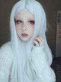 Cosplay Wig - Medium Silvery White wig-Cosplay Wig-UNIQSO