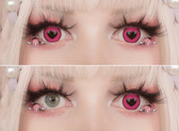 Anime Yandere Pink by KleinerPixel (1 lens/pack)-Colored Contacts-UNIQSO